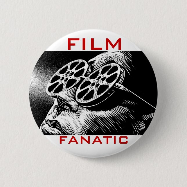 Film-Fanatiker-Knopf Button (Vorderseite)