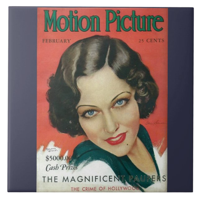 Film Februar 1931 Gloria Swanson Cover Fliese (Vorderseite)