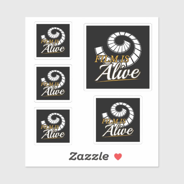 Film Fotografie - Film ist Live Fotograf Aufkleber (Blatt)