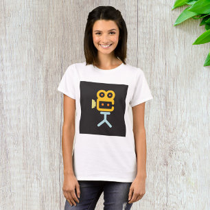 Film Kamera Icon Minimale Film Ausrüstung T-Shirt