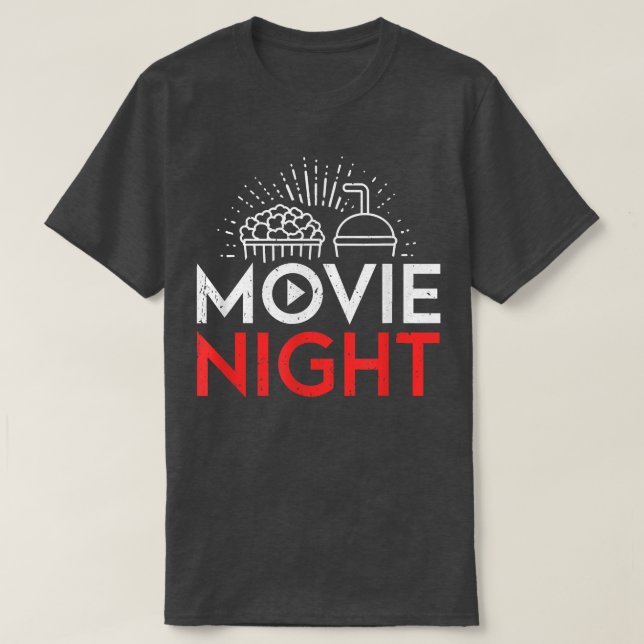 Film Lover Popcorn Filmabend T-Shirt (Design vorne)
