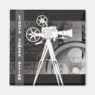 Film-Magnet, Licht, Kamera, Aktion 2 "x2" Platz Magnet
