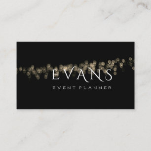 Film Maker Event Planner Black Gold Lights Funkeln Terminkarte