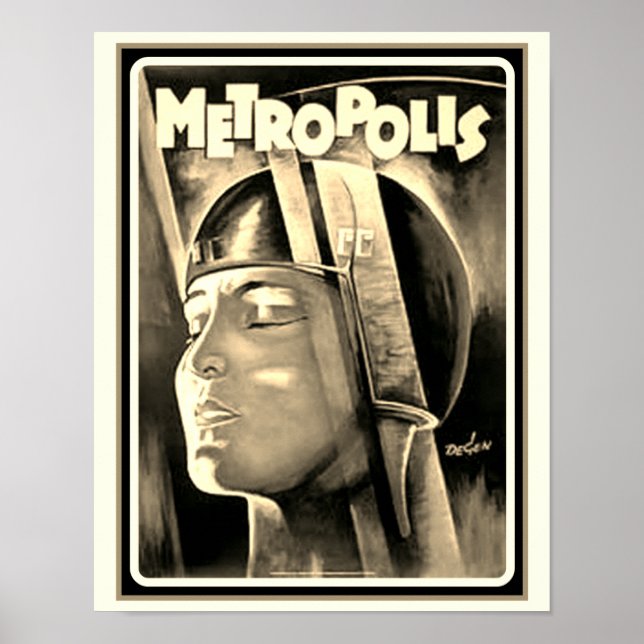Film "Metropolis" 1927 Poster (Vorne)