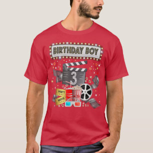 Film Nacht Geburtstagsfeier Pyjama Slumber Popcorn T-Shirt