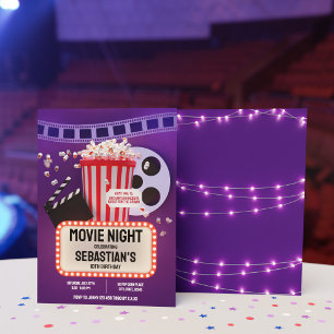 Film Nacht Kinder Geburtstagsfeier Einladung