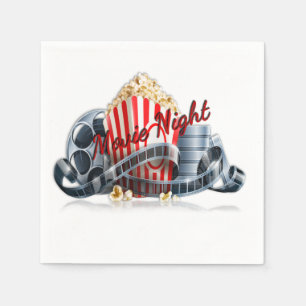 Film-Nachtpopcorn-Servietten Serviette