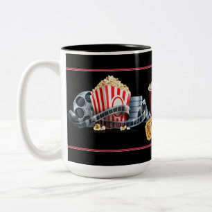 Film-Nachtpopcorn-Tasse Zweifarbige Tasse