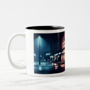 Film Noir Downtown Zwei-Tone-Tasse, 11 oz Zweifarbige Tasse
