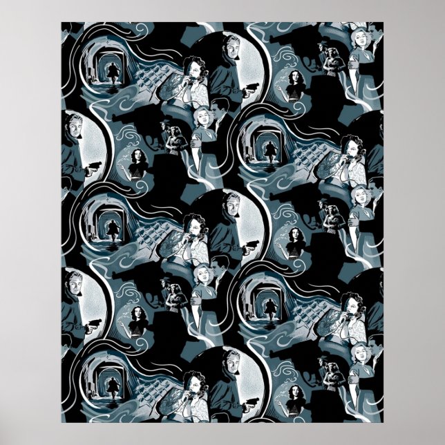 Film Noir Fatales und Rauchen Waffen Classic m Poster (Vorne)