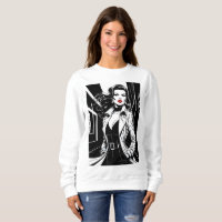 Film Noir Femme Fatale T - Shirt - Fett Retro Styl