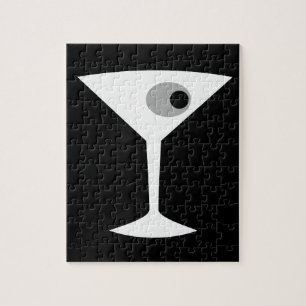 Film-Noir Martini-Glas-Puzzlespiel Puzzle