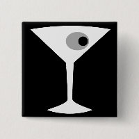 Film Noir Martini-Glasknopf