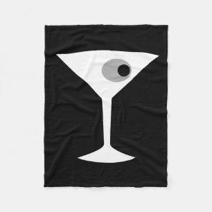Film-Noir MartiniglasFleece-Decke Fleecedecke