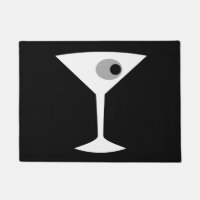 Film-Noir Martiniglastür-Matte