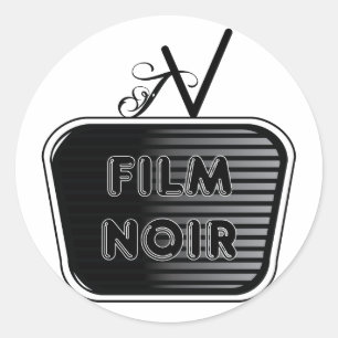Film Noir Runder Aufkleber