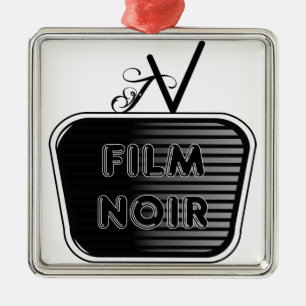 Film Noir Silbernes Ornament