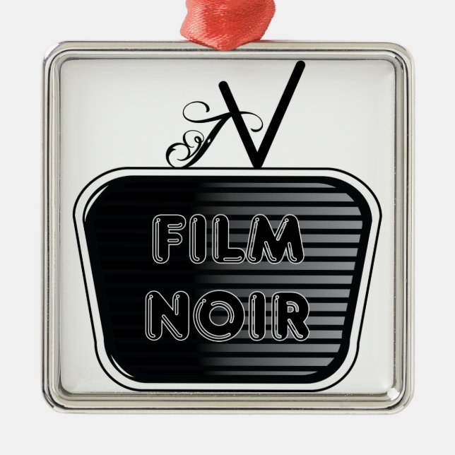 Film Noir Silbernes Ornament (Vorne)