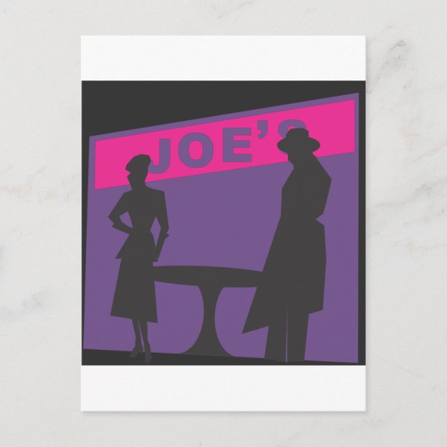 Film Noir Szene Postkarte (Vorderseite)