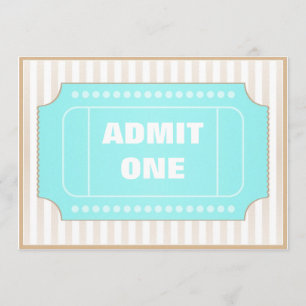 Film-Party-Brown-Blau Einladung