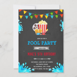 Film-Poolparty-Einladung Einladung