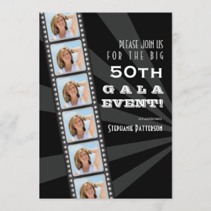 Film-Premiere-Berühmten50. Geburtstags-FotoGala Einladung