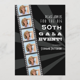 Film-Premiere-Berühmten50. Geburtstags-FotoGala Einladung