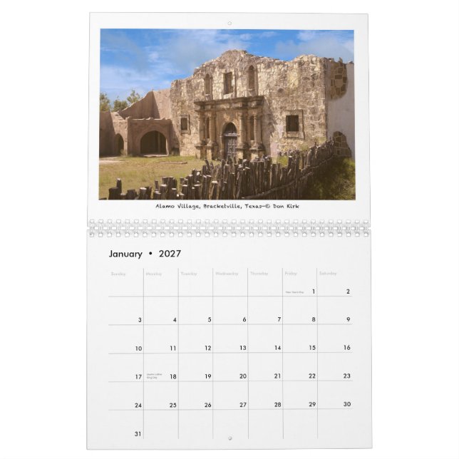 Film-Ranchs des amerikanischen Westens Kalender (Jan 2027)