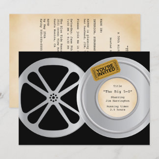 Film Reel Movie Thema Geburtstagsparty Einladung