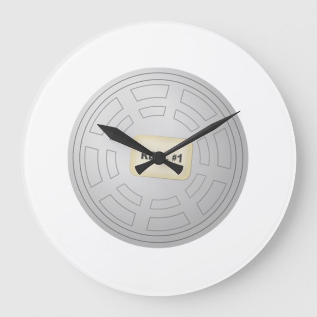 Film-Spule Große Wanduhr (Vorderseite)