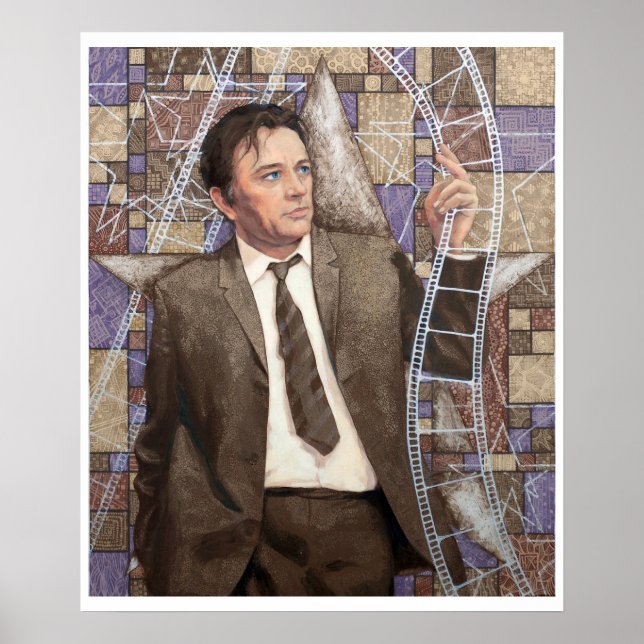 Film Star Schauspieler Alt Hollywood Kunstportrait Poster (Vorne)