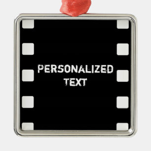 Film-Streifen-/Film-Name-Verzierung Silbernes Ornament