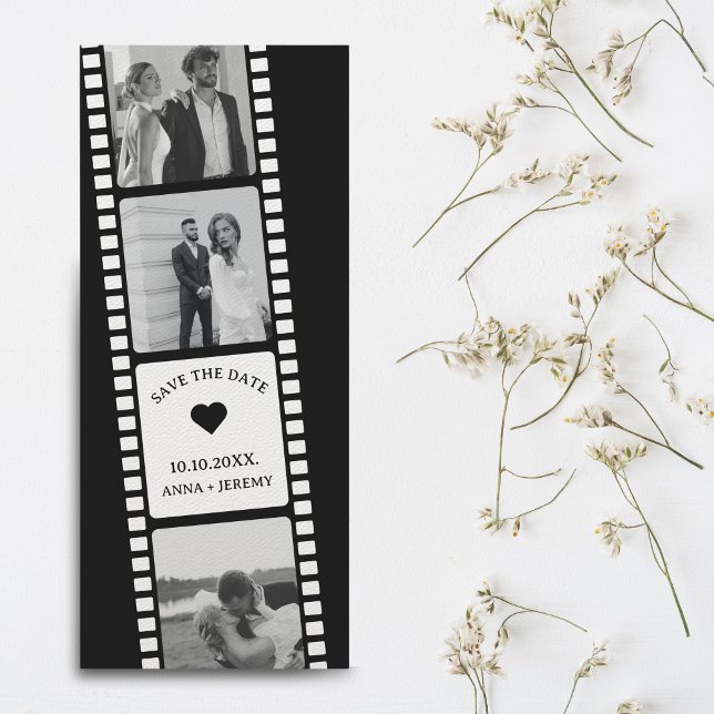 Film Strip Foto Stand Lesezeichen Save the Date Einladung (Photo Booth Save the Date)