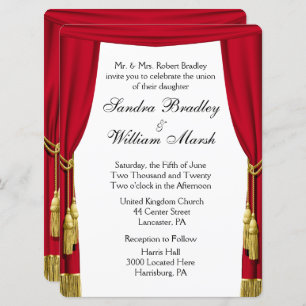 Film / Theaterthema Hochzeit Einladung