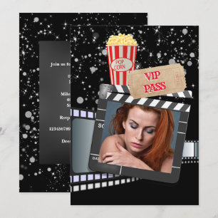Film VIP Foto elegante Hollywood Themenparty Einladung