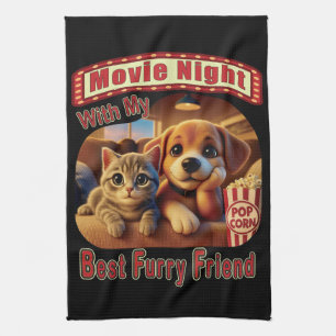 Filmabend - Beste Furry Friend - Niedliche Katze & Geschirrtuch