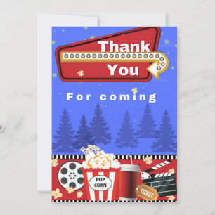 Filmabend Geburtstag Danke Karte