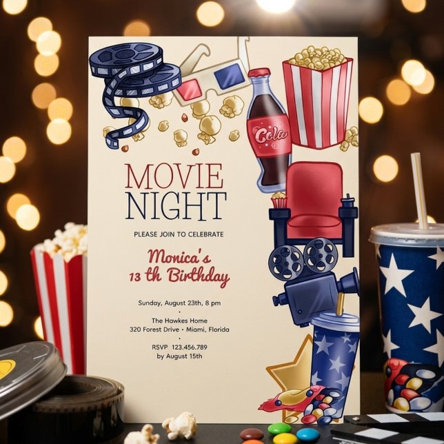 Filmabend Geburtstag Einladung (Von Creator hochgeladen)