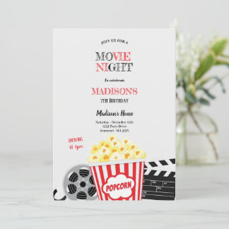 Filmabend Geburtstagsfeier Einladung