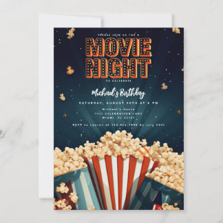Filmabend Geburtstagsparty Einladung