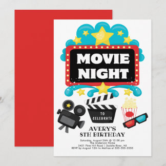 Filmabend Geburtstagsparty Einladung