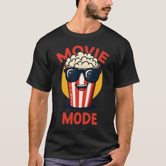 Filmabend mit Popcorn-T - Shirt (Vorderseite)