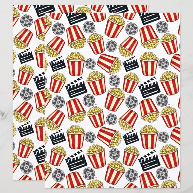 Filmabend Scrapbook Papier (Vorne/Hinten)