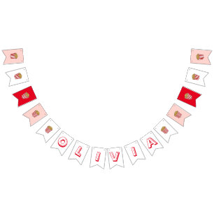 Filmabend Sleepover Popcorn Geburtstagsparty Wimpelkette