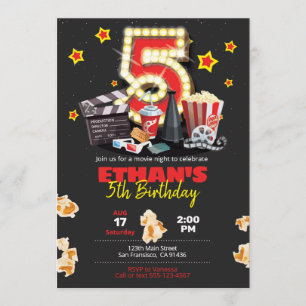 Filmabend, Theater - 5. Geburtstag Einladung