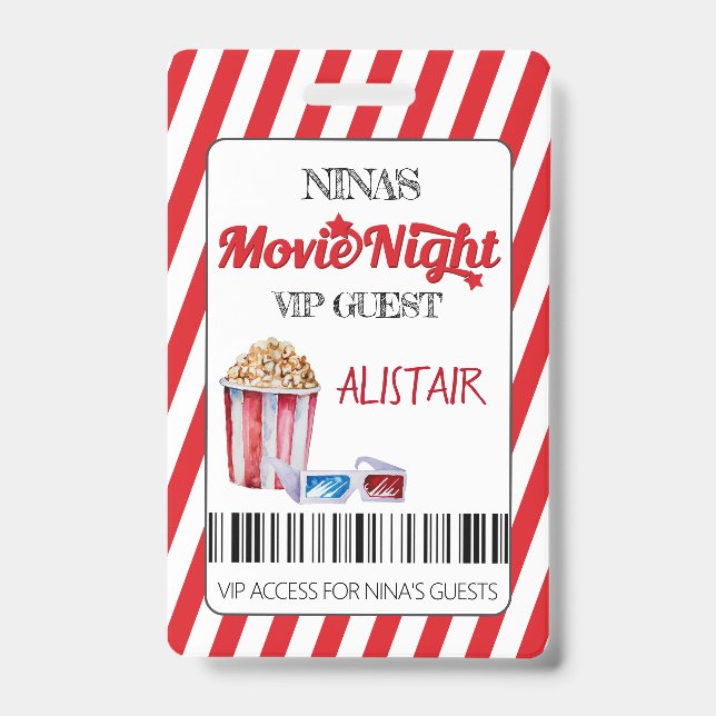 Filmabend VIP Guest Lanyard, Cinema Lanyard, Bad Ausweis (Vorderseite)