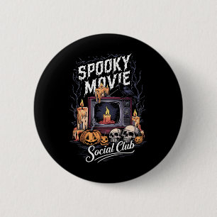 Filmclub Vintages Fernsehen Halloween Horror Art Button