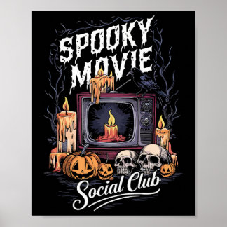 Filmclub Vintages Fernsehen Halloween Horror Art Poster