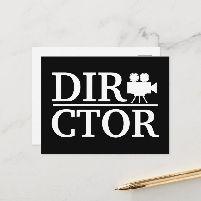 Filmdirektor Postkarte (Vorderseite/Rückseite Beispiel)