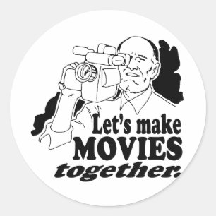 FILME ZUSAMMEN MACHEN RUNDER AUFKLEBER